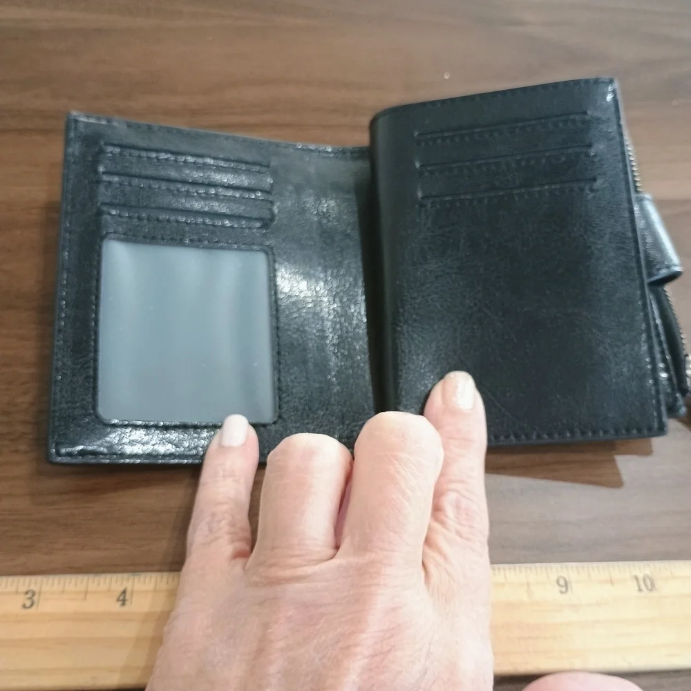 Black Vegan Leather Wallet